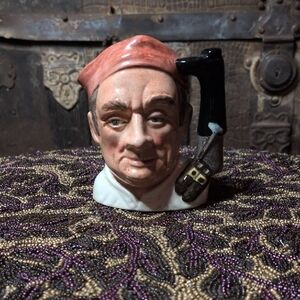 Royal Doulton Ceramic Mug with Red and White Accents